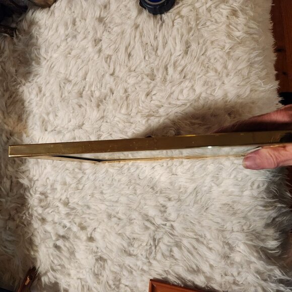 8"x10" Solid Brass Picture Frame With Stand MCM Glam Regency Gallery Wall - Picture 3 of 3